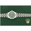 Image 4 : Rolex Ladies Stainless Steel Green Diamond & Emerald 26MM Datejust Wristwatch Wi