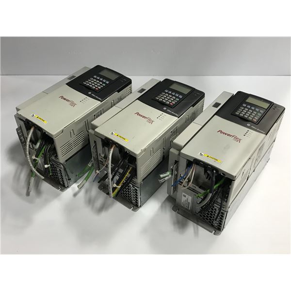 (3) Allen Bradley 20D D 022 A 3 EYNADACE Power Flex 700