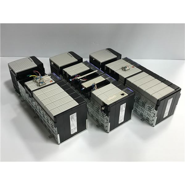 (3) Allen Bradley 1756-A10 10-Slot Chassis W/ Modules