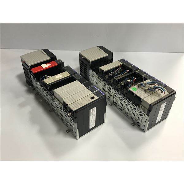 (2) Allen Bradley 1756-A10 10-Slot Chassis W/ Modules