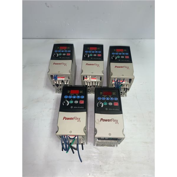 (5) Allen Bradley #22A-D1P4N104 PowerFlex4 Drives