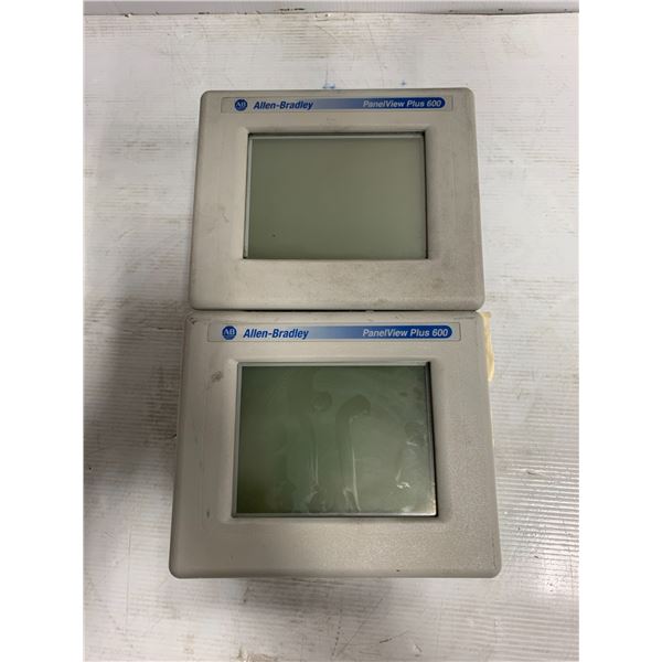 (2) Allen Bradley #2711P-T6M20A Panelview Plus 600 Screens