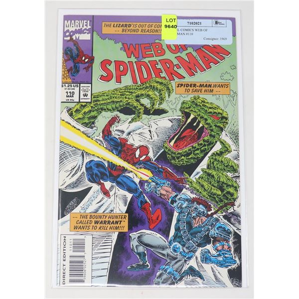MARVEL COMICS WEB OF SPIDERMAN #110