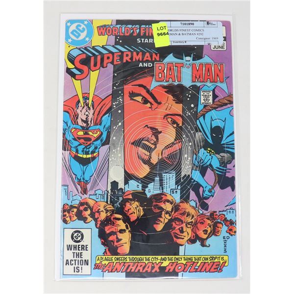 DC WORLDS FINEST COMICS SUPERMAN & BATMAN #292
