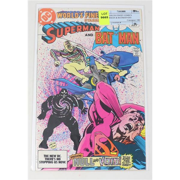 DC WORLDS FINEST COMICS SUPERMAN & BATMAN #293