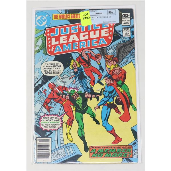 DC COMICS JUSTICE LEAGUE OF AMERICA #181