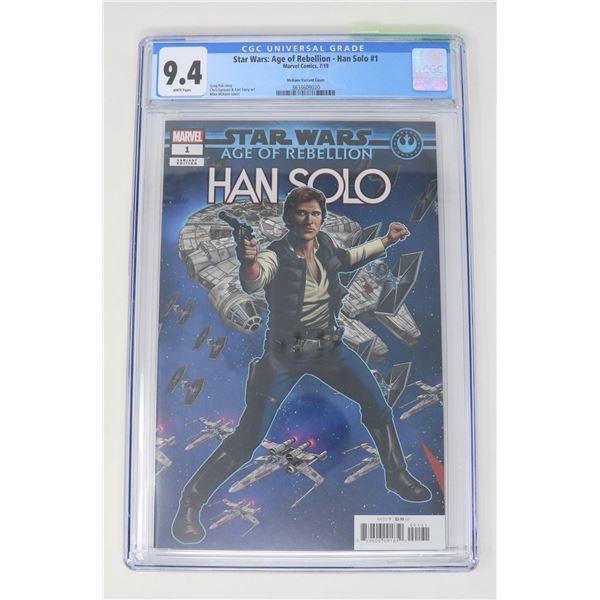 CGC GRADED 9.4 MARVEL HAN SOLO #1 VARIANT COMIC