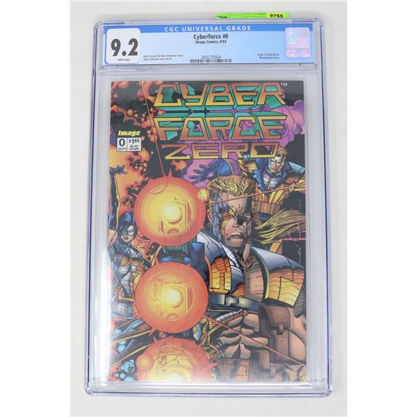 CGC GRADED 9.2 IMAGE COMICS CYBERFORCE #0