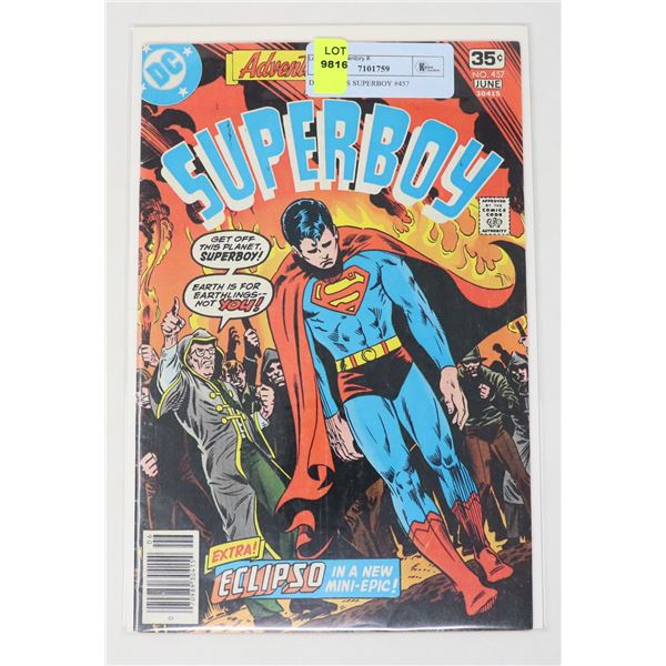 DC COMICS SUPERBOY #457