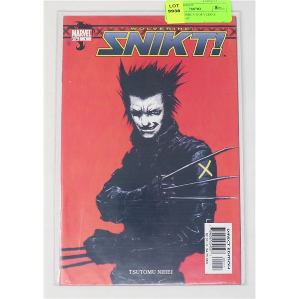 MARVEL COMICS WOLVERINE SNIKT! #1 & #2