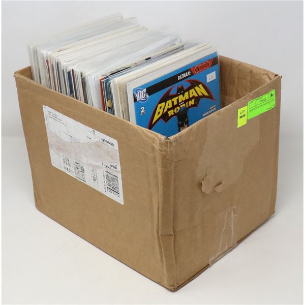 BOX WITH 80-100 ASSORTED COMICS