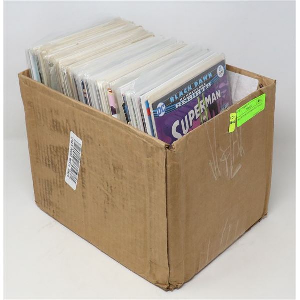 BOX WITH 80-100 ASSORTED COMICS