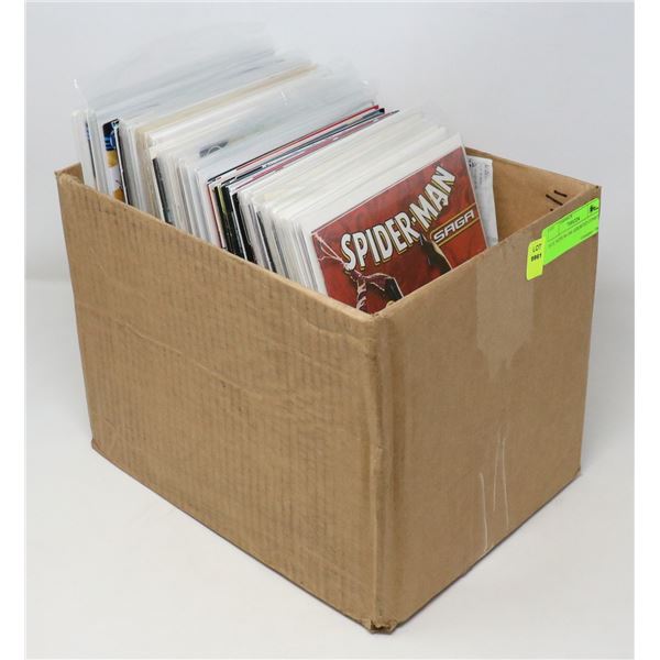 BOX WITH 80-100 ASSORTED COMICS