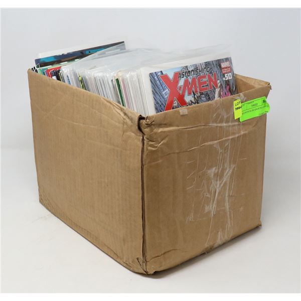 BOX WITH 80-100 ASSORTED COMICS