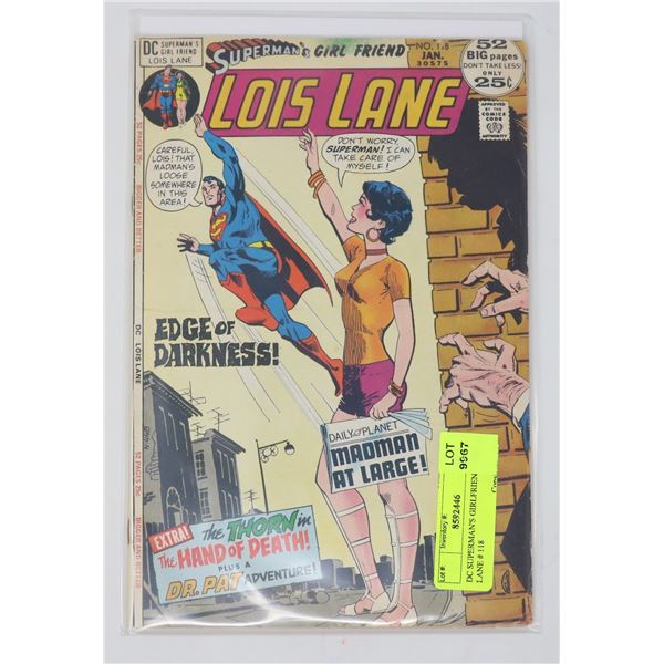 DC SUPERMAN'S GIRLFRIEND LOIS LANE # 118
