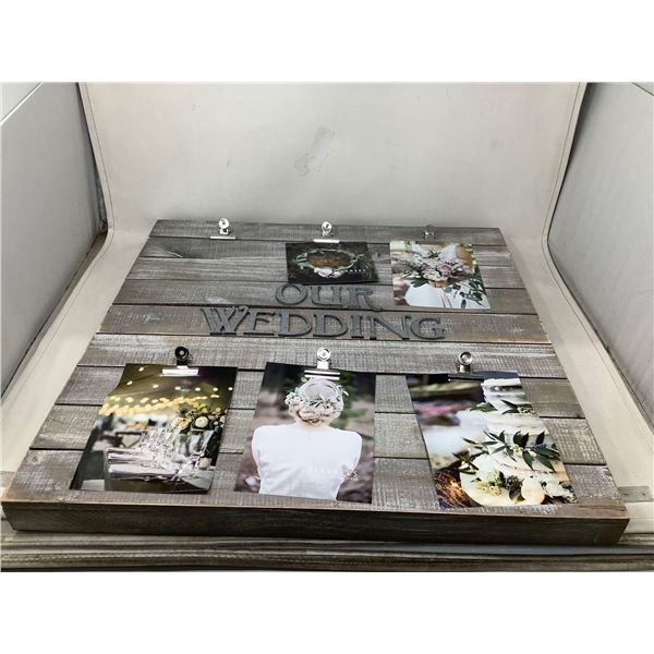 "Our Wedding" Photo Clip Board