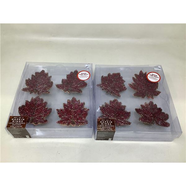 Set Of 4 Napkin Rings Lot Of 2