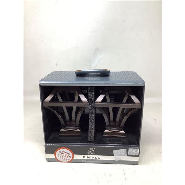 Elite Finials Oil Rubbed Bronze Curtin Rod Ends