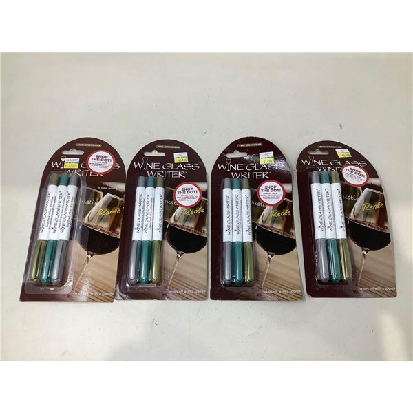 Wine Glass Writers Lot Of 4