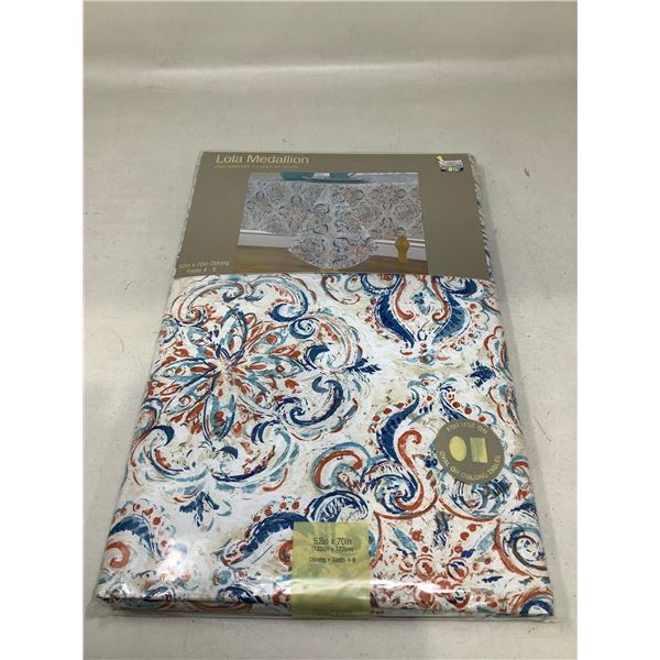 Lola Medallion Vinyl Tablecloth