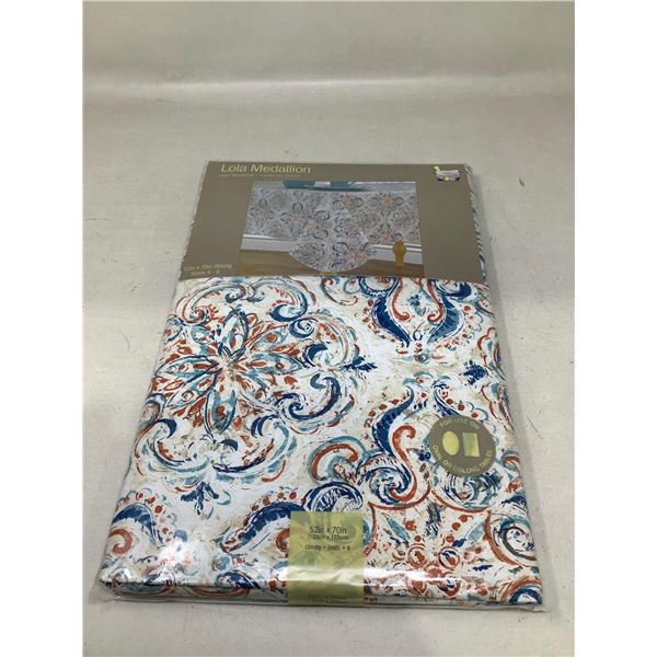 Lola Medallion Vinyl Tablecloth