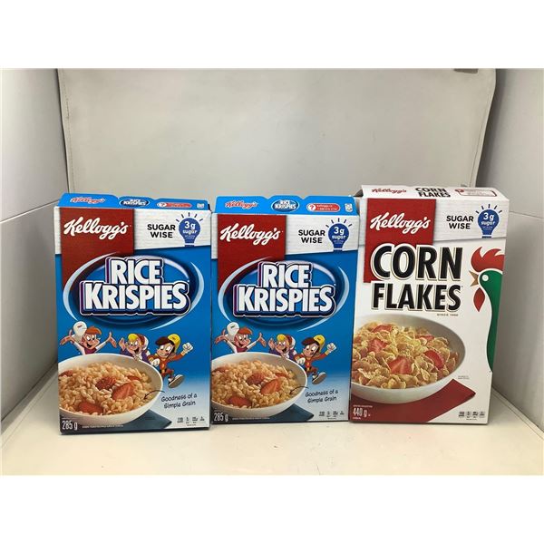 Assorted Cereal Lot Of 3