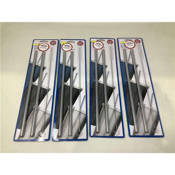 New Hic Tumbler Straw With Cleaning Brush Lot Of 4