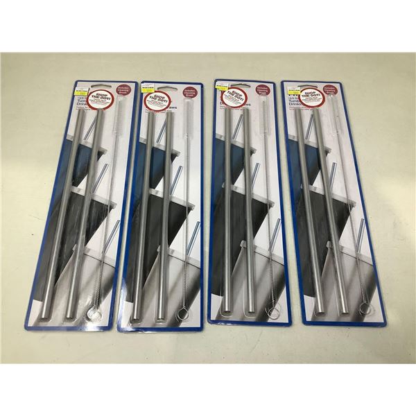 New Hic Tumbler Straw With Cleaning Brush Lot Of 4