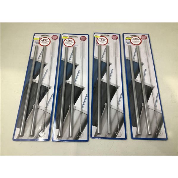 New Hic Tumbler Straw With Cleaning Brush Lot Of 4