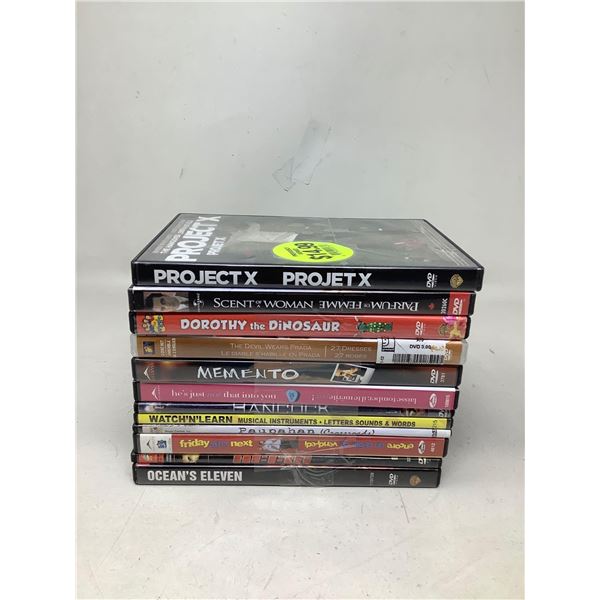 Lot Of 12 Assorted DVD's