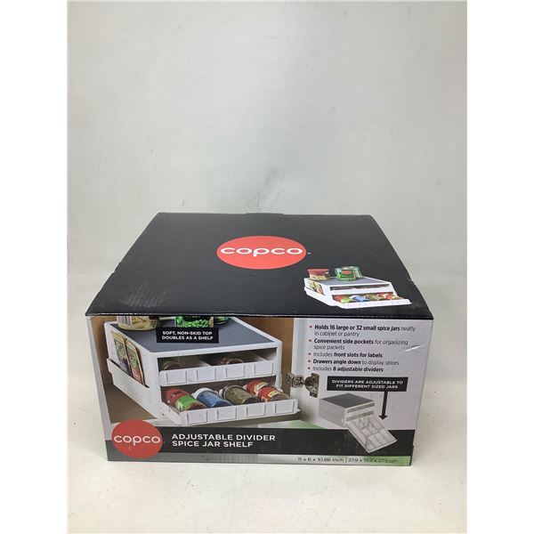 Adjustable Divider Spice Jar Shelf