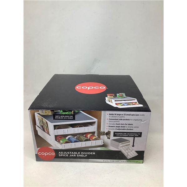 Adjustable Divider Spice Jar Shelf