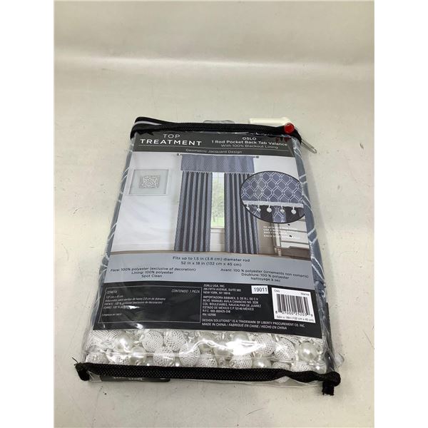 1 Rod Pocket Back Tab Valance