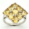 Image 1 : Silver Citrine(4.5ct) Rhodium Plated Ring (~weight 4.8g) (Estimated Selling Price from $33 to $66)