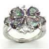 Image 1 : Silver Mystic(3.6ct) Rhodium Plated Ring (~weight 3.9g)