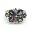 Image 3 : Silver Mystic(3.6ct) Rhodium Plated Ring (~weight 3.9g)