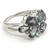 Image 4 : Silver Mystic(3.6ct) Rhodium Plated Ring (~weight 3.9g)