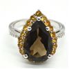 Image 3 : Silver Smokey Citrine(8.6ct) Rhodium Plated Ring (~weight 5.15g) (Estimated Selling Price from $36 t
