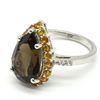 Image 5 : Silver Smokey Citrine(8.6ct) Rhodium Plated Ring (~weight 5.15g) (Estimated Selling Price from $36 t