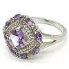 Image 5 : Silver Amethyst Cz(3.15ct) Rhodium Plated Ring (~weight 4.65g) (Estimated Selling Price from $33 to 