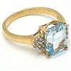 Image 4 : RoseGold Plated Silver Blue Topaz(4.35ct) Rose Gold Rhodium Plated Ring (~weight 4g) (Estimated Sell