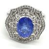 Image 2 : Silver Certified Tanzanite(3.8ct) Rhodium Plated Ring (~weight 7.85g) (Estimated Selling Price from 
