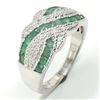 Image 2 : Silver Emerald Cz(2.75ct) Rhodium Plated Ring (~weight 5.5g) (Estimated Selling Price from $39 to $7