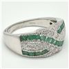 Image 4 : Silver Emerald Cz(2.75ct) Rhodium Plated Ring (~weight 5.5g) (Estimated Selling Price from $39 to $7