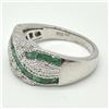 Image 5 : Silver Emerald Cz(2.75ct) Rhodium Plated Ring (~weight 5.5g) (Estimated Selling Price from $39 to $7