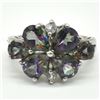 Image 3 : Silver Mystic Topaz(3.4ct) Rhodium Plated Ring (~weight 4.1g) (Estimated Selling Price from $30 to $