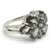 Image 4 : Silver Mystic Topaz(3.4ct) Rhodium Plated Ring (~weight 4.1g) (Estimated Selling Price from $30 to $