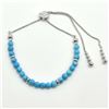 Image 3 : Silver Turquoise(6.3ct) Rhodium Plated Adjustable Bracelet (~weight 5.4g) (Estimated Selling Price f