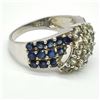 Image 4 : Silver Sapphire Peridot(2.15ct) Rhodium Plated Ring (~weight 4.05g) (Estimated Selling Price from $3