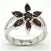 Image 1 : Silver Garnet(1.05ct) Rhodium Plated Ring (~weight 4.1g) (Estimated Selling Price from $30 to $60)